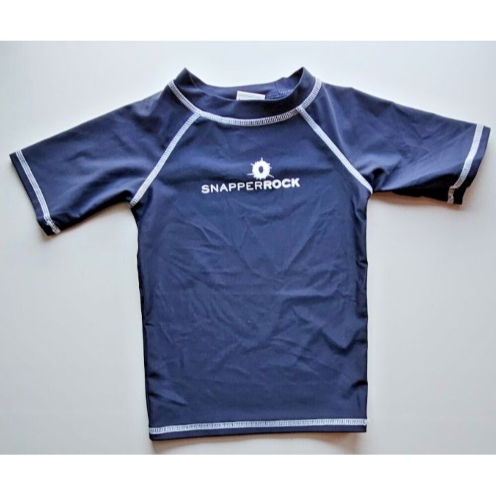 NWOT Snapper Rock Unisex Toddler Navy Swim Rash Guard w/UV prtctn Sz 2 (1-2 yrs)